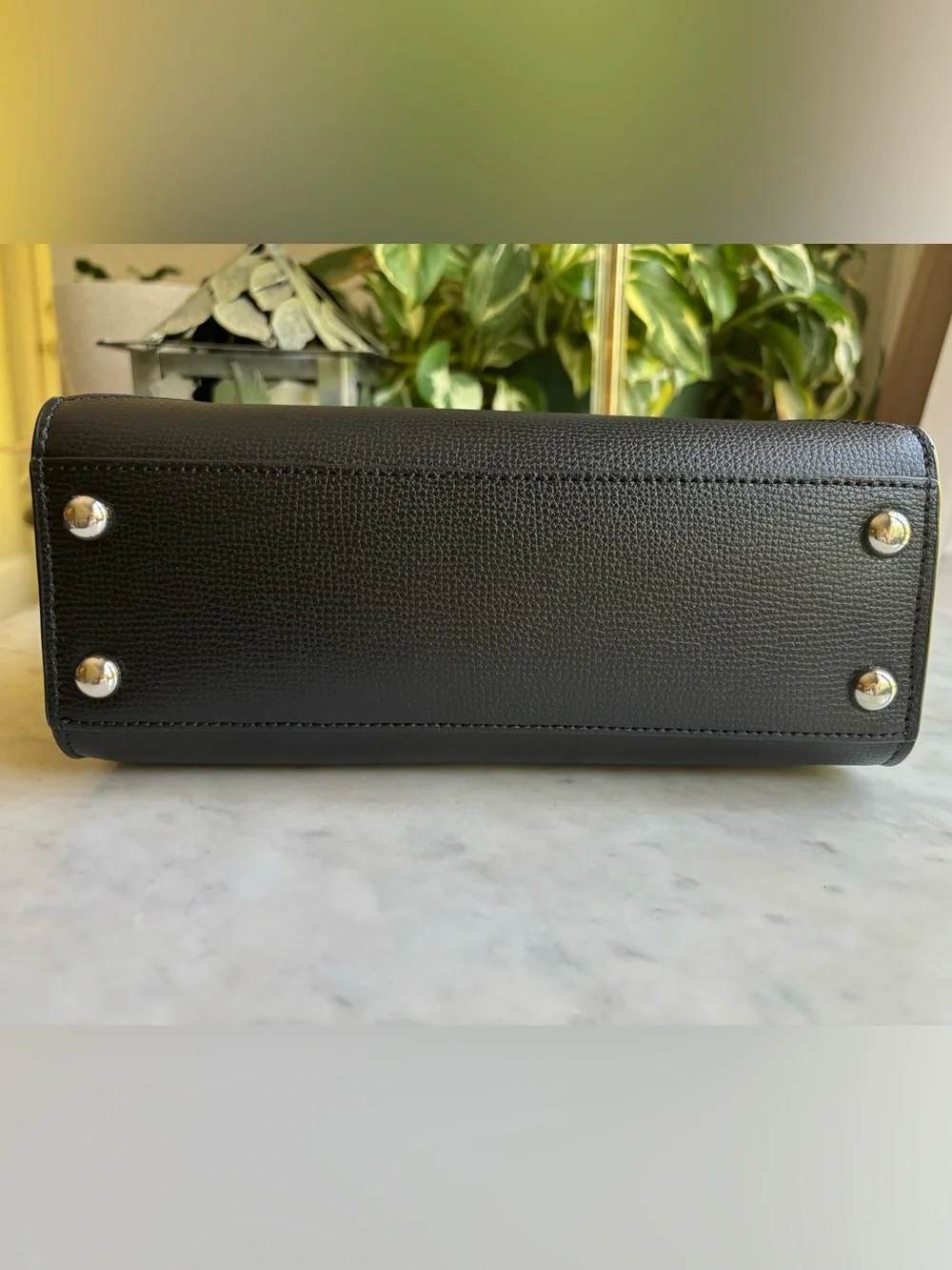 NWOT Henri Bendel Uptown Black Satchel with Detachable Shoulder Strap - Picture 5 of 8